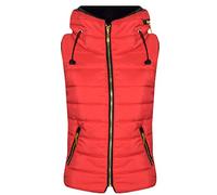A2Z 4 Kids Kids Girls Boys Sleeveless Hooded Padded Quilted - Gilet Puffer 466 Red 11-12