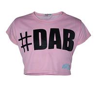 A2Z 4 Kids Kids Girls Crop Top #DAB 100% Cotton Summer - Crop Top #DAB Baby Pink 11-12