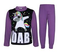A2Z 4 Kids Kids Girls Pyjamas Dabbing Unicorn Dab Contrast - PJS Unicorn 152 Lilac 11-12