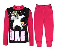A2Z 4 Kids Kids Girls Pyjamas Dabbing Unicorn Dab Contrast - PJS Unicorn 152 Pink 11-12