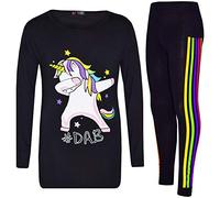 A2Z 4 Kids Kids Girls Rainbow Unicron Dab Floss Long - Unicorn Set 226 Black 7-8