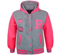 A2Z 4 Kids Kids Jacket Girls Boys R Fashion Baseball Hooded Jacket Varsity Hoodie New Age 2 3 4 5 6 7 8 9 10 11 12 13 Years