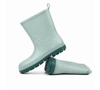 A2Z 4 Kids Kids PVC Wellington Waterproof Wellies Mid Calf Rain Boots School Sizes 9K5 Sage Green 1 UK
