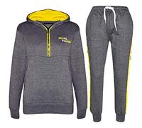 A2Z 4 Kids Kids Unisex Tracksuit Hooded Top Botom - T.S Pedal Power 946 Charcoal 9-10