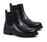 A2Z 4 Kids Ladies Mila Chelsea Matt Black Ankle Boots Classic Pull-On - Shoes LDS Mila Chelsea Matt Black 6 UK