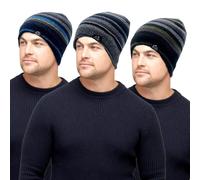 A2Z 4 Kids Mens Hat 3 Pack Pro Hike Beanies Soft Feel Stretchy - Hat MH3473 3 Pack One Size