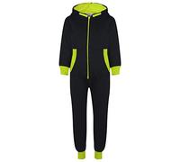 A2Z 4 Kids Onesie Contrast Fleece - Onesie 350 Neon Green 5-6