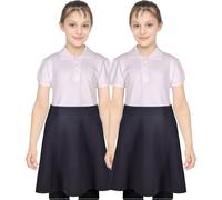 A2Z 4 Kids Pack of 2 Girls Plain School Uniform Skater Skirts Knee Length - UF Skirt 2 Pack Black 11-12