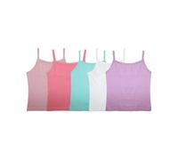 A2Z 4 Kids Pack of 5 Girls Plain Cami Vest Sleeveless - Vest 014 Assorted A 5 Pack 11-12