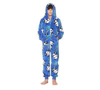 A2Z 4 Kids Panda Print Onesie Pyjama Sets - E.Soft 927 Panda Electric Blue._3-4