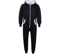 A2Z 4 Kids Plain Girls Boys Camouflage Onesie One Piece Super Soft - Onesie Black 5-6