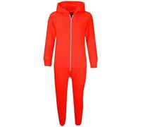 A2Z 4 Kids Plain Girls Boys Camouflage Onesie One Piece Super Soft - Onesie Neon Orange 9-10