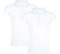 A2Z 4 Kids Plain - Girls Polo Shirt White 2 Pack 15-16