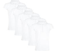 A2Z 4 Kids Girls Plain Shirts Summer Tank Top and Tees - Girls Polo Shirt White 5 Pack 3-4