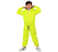 A2Z 4 Kids Plain Tracksuit Contrast - T.S Contrast Trim Neon Green Black 9-10.