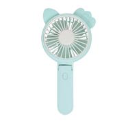 A2Z 4 Kids Portable Mini Electric Fan for Children 6+ Rechargeable USB Handheld Cute Animal Ears Fan for Travel School Outdoors Safe Lightweight Personal Cooling Device for Kids in Pink Blue
