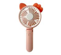 A2Z 4 Kids Portable Mini Electric Fan for Children 6+ Rechargeable USB Handheld Cute Animal Ears Fan for Travel School Outdoors Safe Lightweight Personal Cooling Device for Kids in Pink Blue
