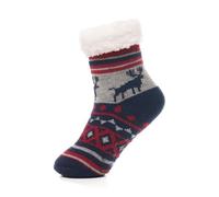 A2Z 4 Kids Premium Boys Fluffy Sherpa Fleece Lined Christmas - Socks AZ038 Navy 11-14