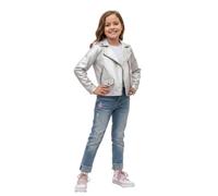 A2Z 4 Kids PU Leather Jacket Thick Collar Biker Zipper Coat Waterproof Jacket Casual Fashion Wind Proof Top Girls Age 5-13 Years