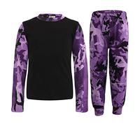 A2Z 4 Kids Pyjama Set Long Sleeve - PJS Plain 175 Camo Purple 9-10