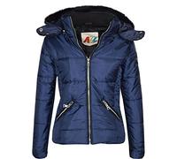 A2Z 4 Kids Quilted Puffer Coat Padded Parka Jacket - Jacket Puffer 414 Navy. 7-8