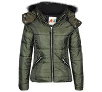A2Z 4 Kids Quilted Puffer Coat Padded Parka Jacket - Jacket Puffer 414 Olive. 5-6