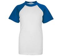 A2Z 4 Kids Raglan Style T Shirt Colour Contrast Top Short Sleeve - T Shirt PL426 Blue 5-6