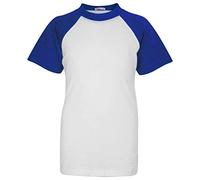 A2Z 4 Kids Raglan Style T Shirt Colour Contrast Top Short Sleeve - T Shirt PL426 Royal 13