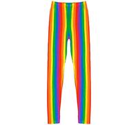 A2Z 4 Kids Rainbow Stripe Leggings Soft Stretch Girls Ages 5-13 | Colourful Dance Yoga Sports Bottoms Comfortable Summer Lounge Wear