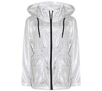 A2Z 4 Kids Raincoat Jackets Windbreaker Waterproof Parka Shower Resistant Hooded Raincoat Children Girls Boys Age 5-13 Years White