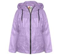 A2Z 4 Kids Raincoat Jackets Windbreaker Waterproof Parka Shower Resistant Hooded Raincoat Children Girls Boys Age 5-13 Years Lilac