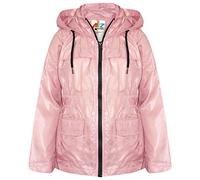A2Z 4 Kids Raincoat Jackets Windbreaker Waterproof Parka Shower Resistant Hooded Raincoat Children Girls Boys Age 5-13 Years Baby Pink