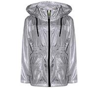 A2Z 4 Kids Raincoat Jackets Windbreaker Waterproof Parka Shower Resistant Hooded Raincoat Children Girls Boys Age 5-13 Years Grey