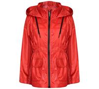 A2Z 4 Kids Raincoat Jackets Windbreaker Waterproof Parka Shower Resistant Hooded Raincoat Children Girls Boys Age 5-13 Years Red