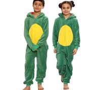 A2Z 4 Kids Soft Fleece Hooded Jumpsuit Pyjamas - E.Soft Dinosaur 7-8