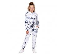 A2Z 4 Kids Tracksuit Tie Dye Printed Cropped Hoodie with Jogger Sweatpants - T.S 320 Tie Dye Navy 11-12