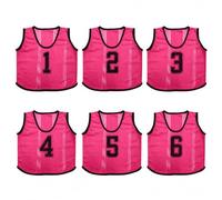 A2Z 4 Kids Training Bibs 6 Pack Numbered - Sports Bibs 762 Pink 9-14