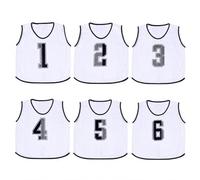 A2Z 4 Kids Training Bibs 6 Pack Numbered - Sports Bibs 762 White 9-14