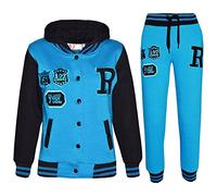 A2Z 4 Kids Unisex Baseball Tracksuit Varsity Hoodie Jogger Outfit Set