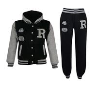 A2Z 4 Kids Unisex Baseball Tracksuit Varsity Hoodie Jogger Outfit Set