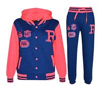 A2Z 4 Kids Unisex Baseball Tracksuit Varsity Hoodie Jogger Outfit Set