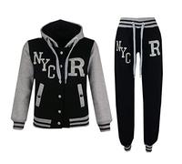 A2Z 4 Kids Unisex Girls Boys Baseball Tracksuit R Fashion Fox - T.S Baseball NYC Black 9-10