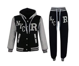 A2Z 4 Kids Unisex Baseball Tracksuit Varsity Hoodie Jogger Outfit Set