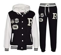 A2Z 4 Kids Unisex Girls Boys Baseball Tracksuit R Fashion FOX - B.B Tracksuit Black 9-10