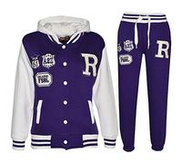 A2Z 4 Kids Unisex Girls Boys Baseball Tracksuit R Fashion FOX - B.B Tracksuit Purple 13