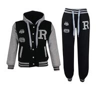 A2Z 4 Kids Unisex Girls Boys Baseball Tracksuit R Fashion Fox - T.S Baseball FOX Black 7-8