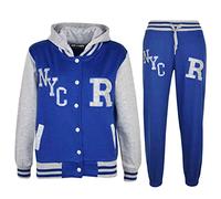 A2Z 4 Kids Unisex Girls Boys Baseball Tracksuit R Fashion Fox - T.S Baseball NYC Royal & Grey 7-8