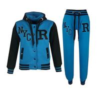 A2Z 4 Kids Unisex Girls Boys Baseball Tracksuit R Fashion - T.S Baseball NYC Turquoise 11-12