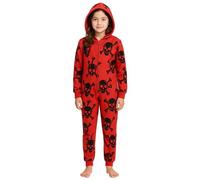A2Z 4 Kids Unisex Kids Skull & Cross Bone Print Viscose Skull Onesie Red 9-10