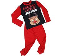 A2Z 4 Kids Unisex Pyjamas Santas Little Helper Reindeer - PJS Rudolph Red 7-8